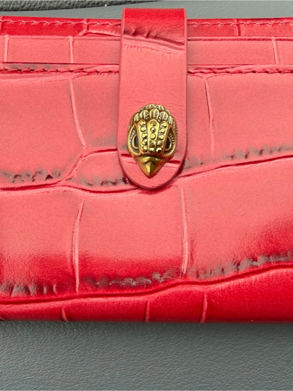 Red Kurt Geiger Women's Wallet with Gold Accent - Picture 1 of 4